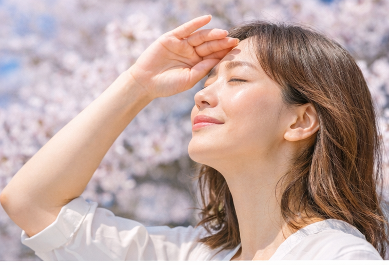 春紫外線画像 人桜